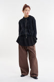 Avery dot crop hood zip-up