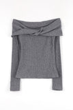 Muller twist off-shoulder top