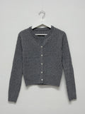 Cash Cable V-neck Knit