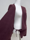Rutting Wrap Unbalanced Knit Cardigan