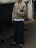 Double Line Zipper Blouson