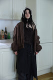 Frill cotton padding jumper
