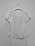 [Short sleeve ver.] Cheek strap long blouse