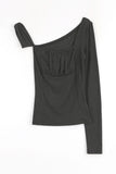 Ray Unbalance Shirring Tee