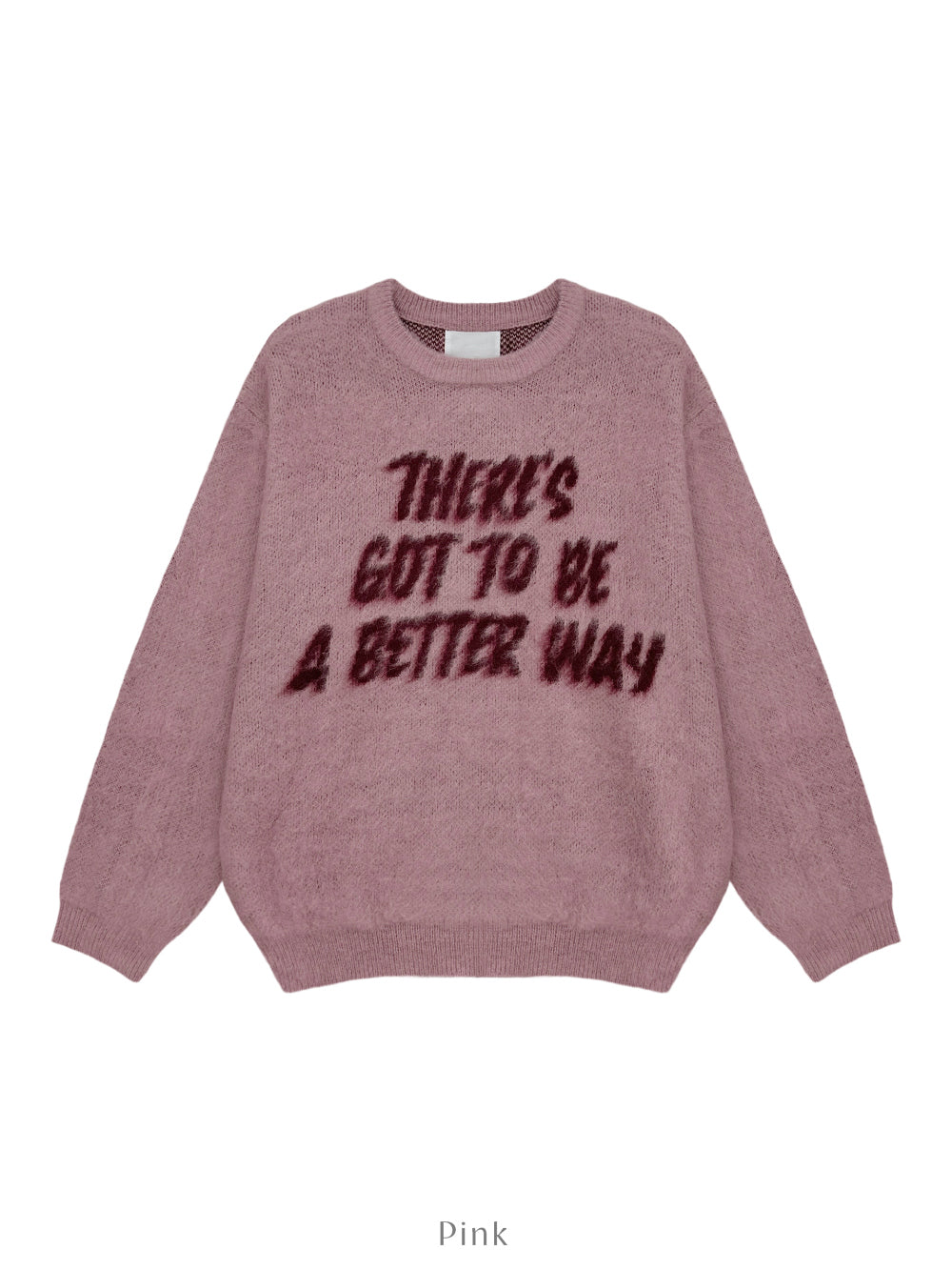 【KOOLOSET】Soft Brush Lettering Round Knit KOOLOSET (クロゼット) - ソフトブラッシュレタリングラウンド