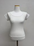 Pearl off-shoulder half T-shirt