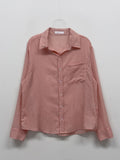 [Unisex] Fomi Linen Check Over Fit Shirt