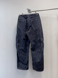 Non-Fade Curved Cargo Denim