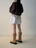 Padded Pumpkin Mini Skirt