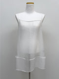 One Button See-through Layered Bustier