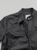 Biker Overfit Short Leather Jacket