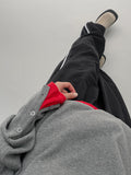 Slit Button V-neck Overfit Knit
