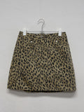[Lined Pants] Vintage Leopard Mini Skirt