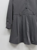 Easel Collar Pleated Mini One Piece