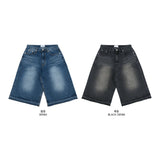 Cut Washed Bermuda Denim
