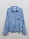 [Unisex] Fomi Linen Check Over Fit Shirt