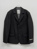 [wool50%/unisex] Himer Wool 3 Button Overfit Blazer Jacket