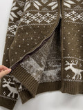 Nordic Cowichan Overfit Knit Zip-up