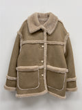 Mink reversible half mustang jacket