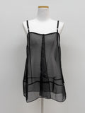One Button See-through Layered Bustier