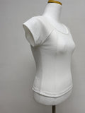 Pearl off-shoulder half T-shirt