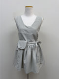 [Belt Bag SET] Smoke Sleeveless Frill Blouse