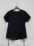 [Short sleeve ver.] Cheek strap long blouse