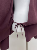 Rutting Wrap Unbalanced Knit Cardigan