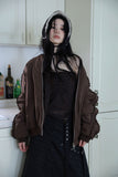 Frill cotton padding jumper