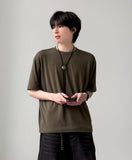 [1+1] Crop Layered Half Sleeve