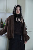 Frill cotton padding jumper