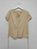 [Short sleeve ver.] Cheek strap long blouse
