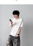 [1+1] Crop Layered Half Sleeve