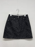 [Lined Pants] Vintage Leopard Mini Skirt