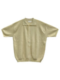 Basic collar knit short sleeve cardigan