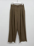 [FW/Brushed Fabric] Arch Two-Tuck Wide Slacks
