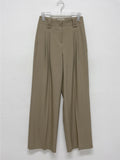 Taize Button Two-Tuck Wide Slacks