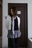 Pleated Lace Long Sleeveless