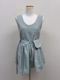 [Belt Bag SET] Smoke Sleeveless Frill Blouse