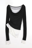 Fake double slim tee
