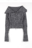 Boca collar knit zip-up
