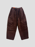 Peach Cotton Diagonal Cargo Balloon Pants