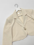 Tulip one-button loose fit crop jacket