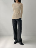 Andew One Shoulder Knit T-Shirt