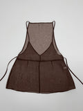 Pintuck See-through Layered Bustier