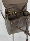 Crack Leather Mini Backpack