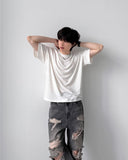 [1+1] Crop Layered Half Sleeve