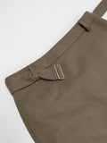 Belted H-Line Brushed Long Skirt