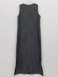 [Skirt SET] Corduroy Sleeveless Long One Piece