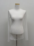See-Through Shirring Layered Polar T-shirt